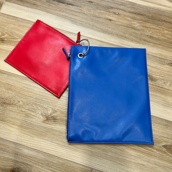 Calvin Klein Red and Blue Pouch Set - Picture 2 of 4